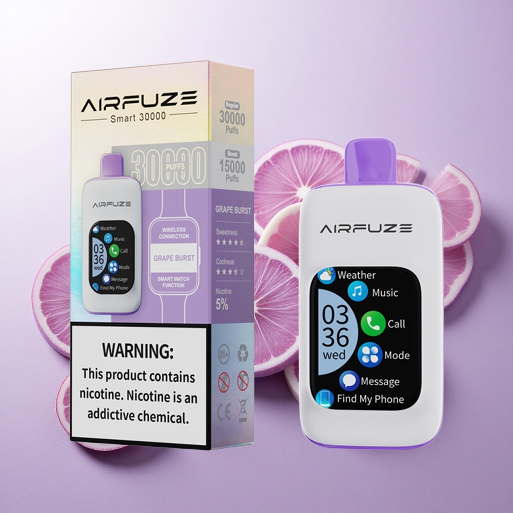 Uva Explosiva AirFuze Smart 30000 Puffs con Pantalla Táctil Chile wholesale