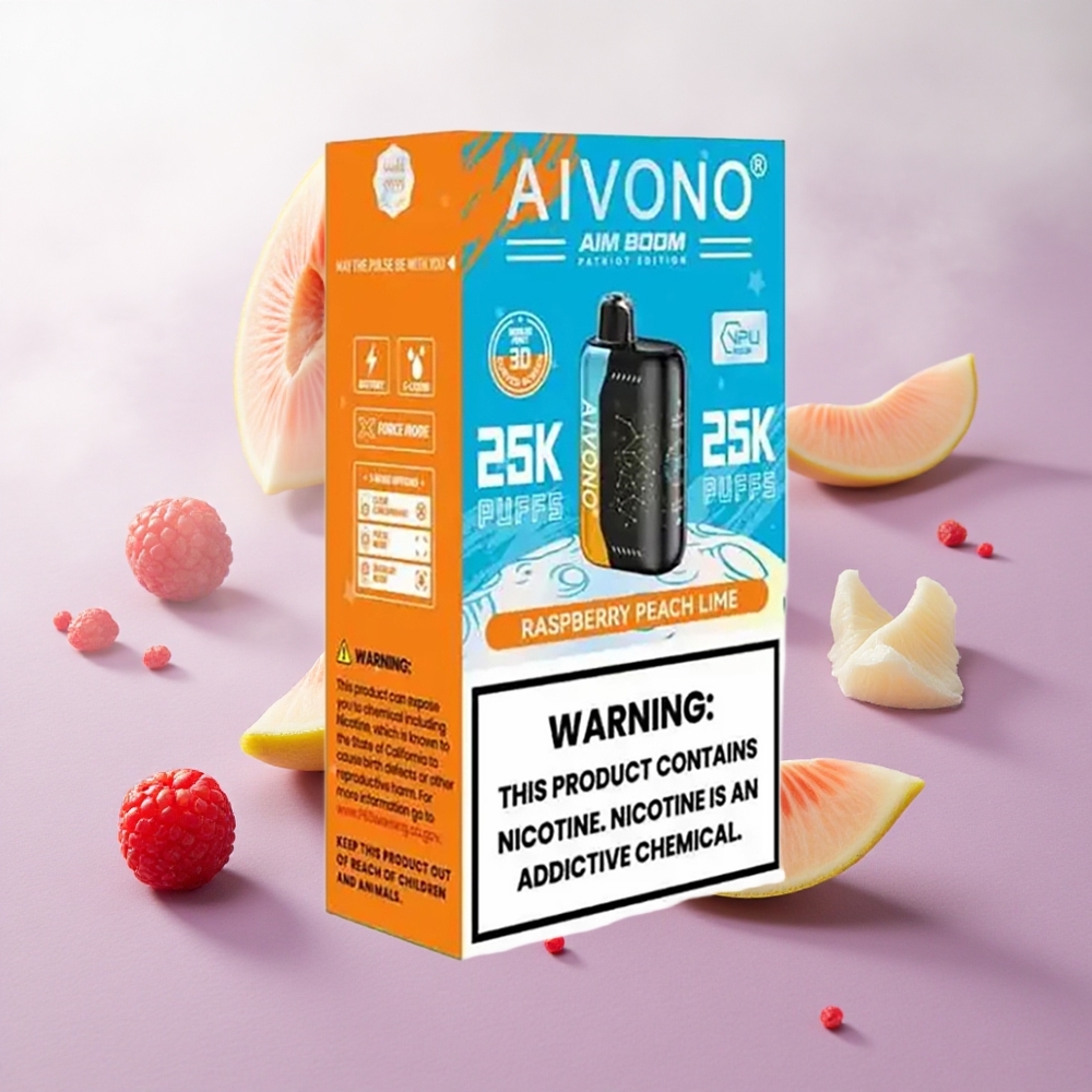 Frambuesa Melocotón Lima Aivono Aim Boom 25000 Puffs Tipo-C Chile wholesale