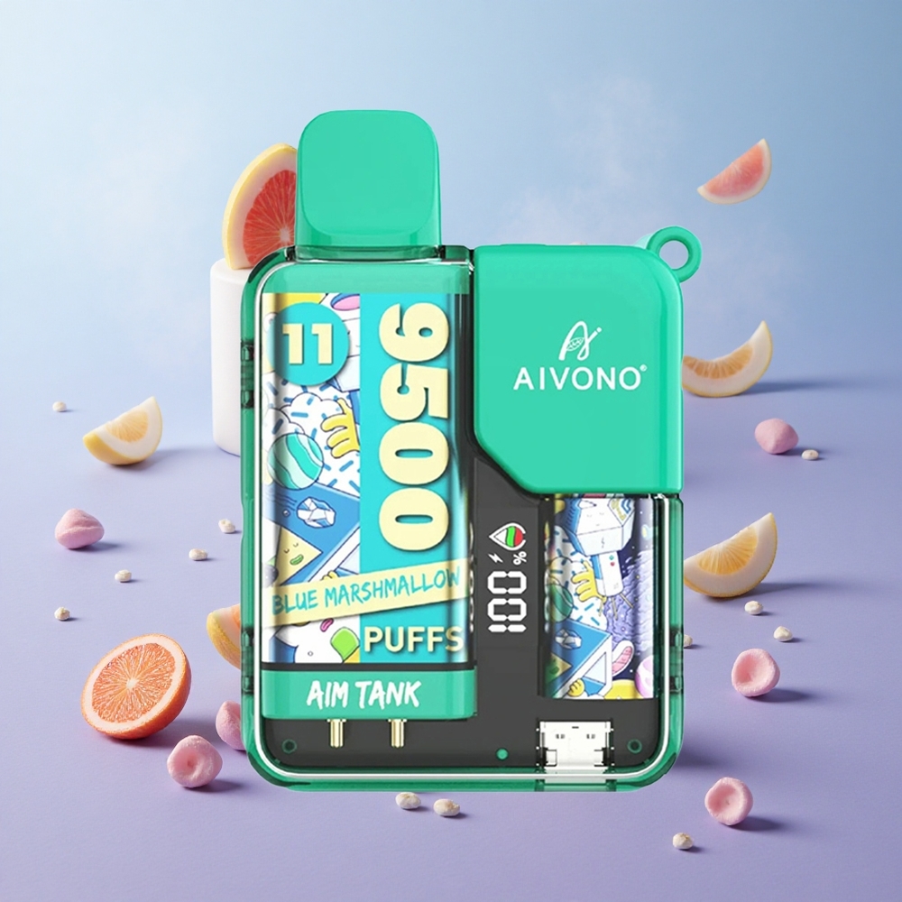 Malvavisco Azul Aivono Aim Tank 9500 Puffs con Pantalla LCD Chile wholesale