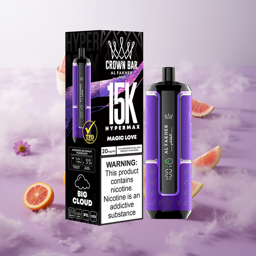Amor Mágico Al Fakher Crown Bar 15K Hypermax Desechable con Capacidad de 22ml Chile wholesale