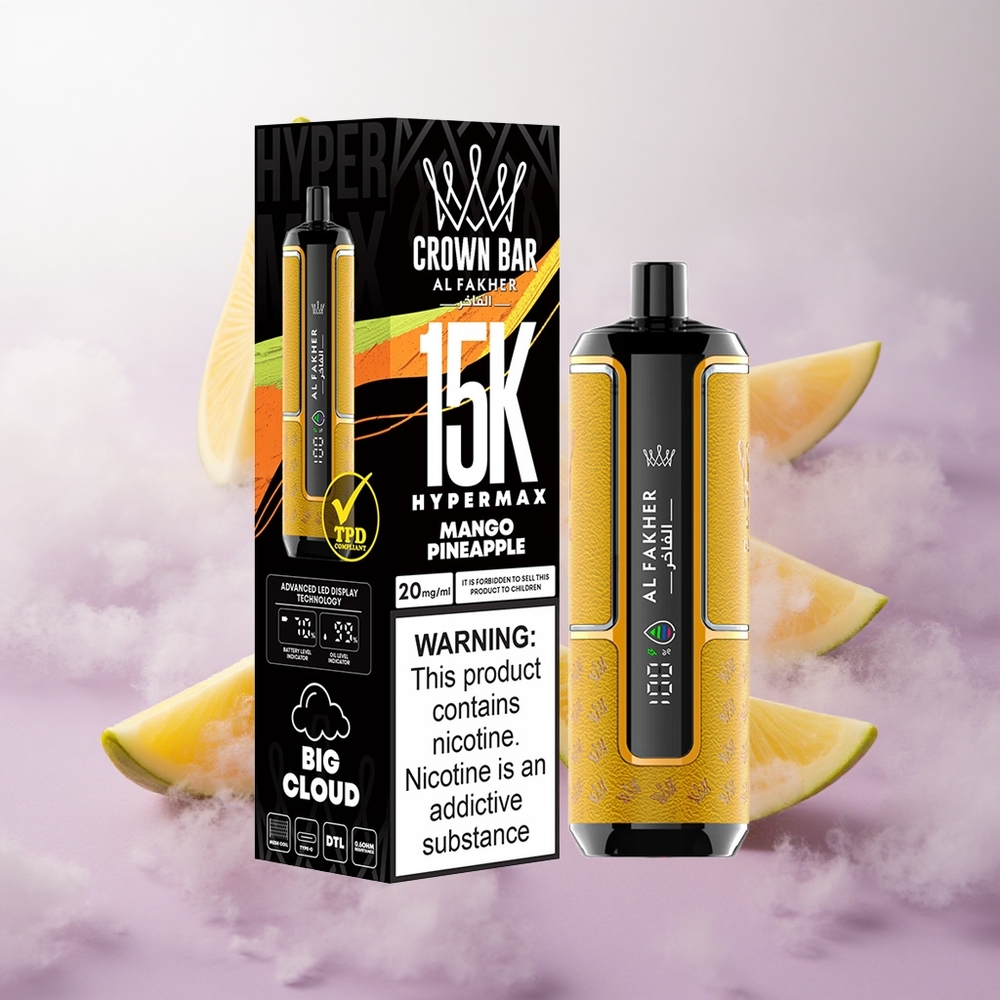 Mango Piña Al Fakher Crown Bar 15K Hypermax Kit de Vapeo Desechable 22ml Chile wholesale