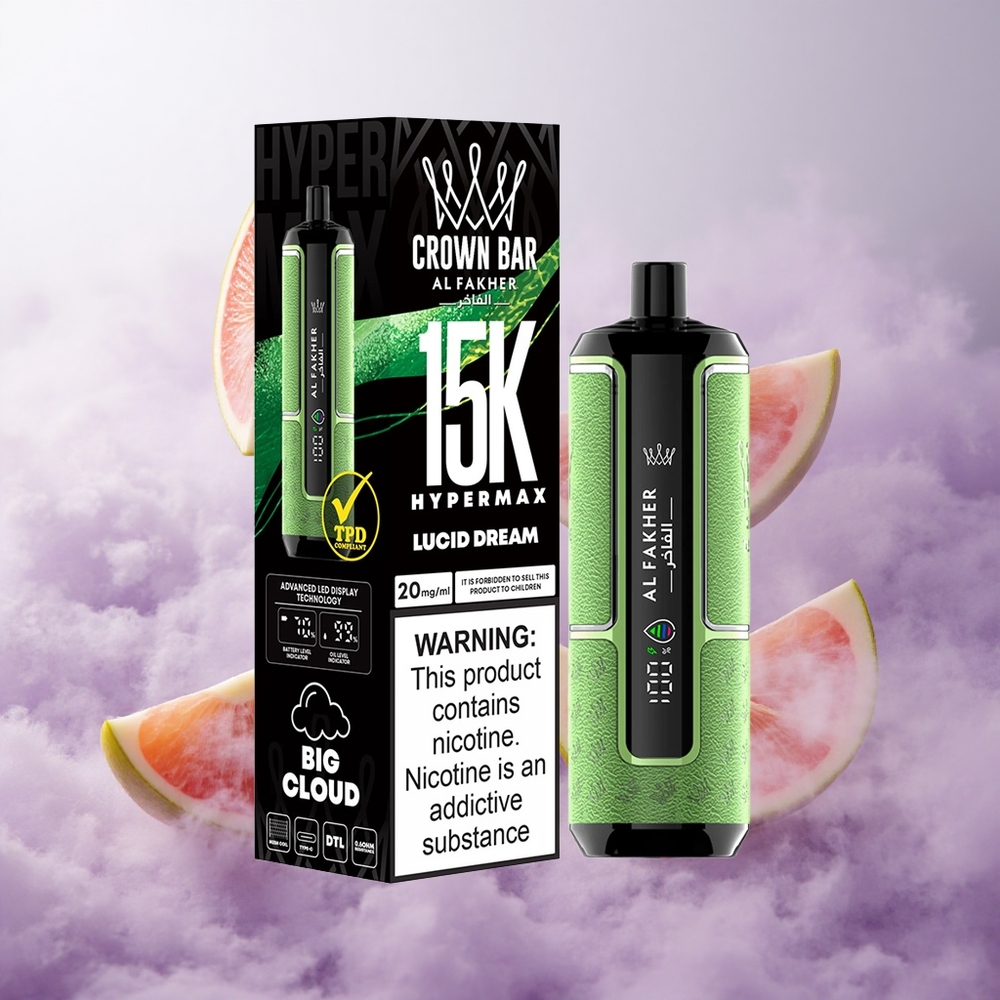 Sueño Lúcido Al Fakher Crown Bar 15K Hypermax Kit de Vapeo Desechable 22ml Chile wholesale