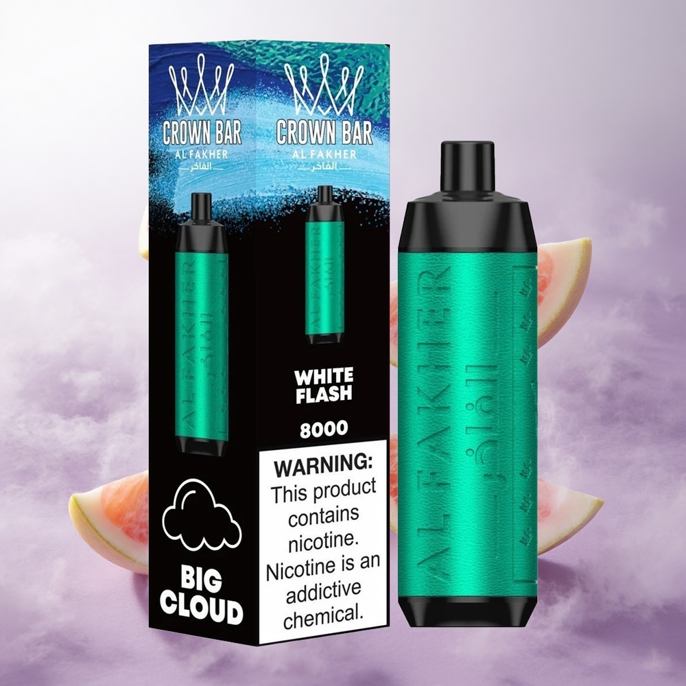 Al Fakher Crown Bar 8000 Cristal Blanco Vape Desechable con 8000 Puffs y USB Tipo-C Chile wholesale