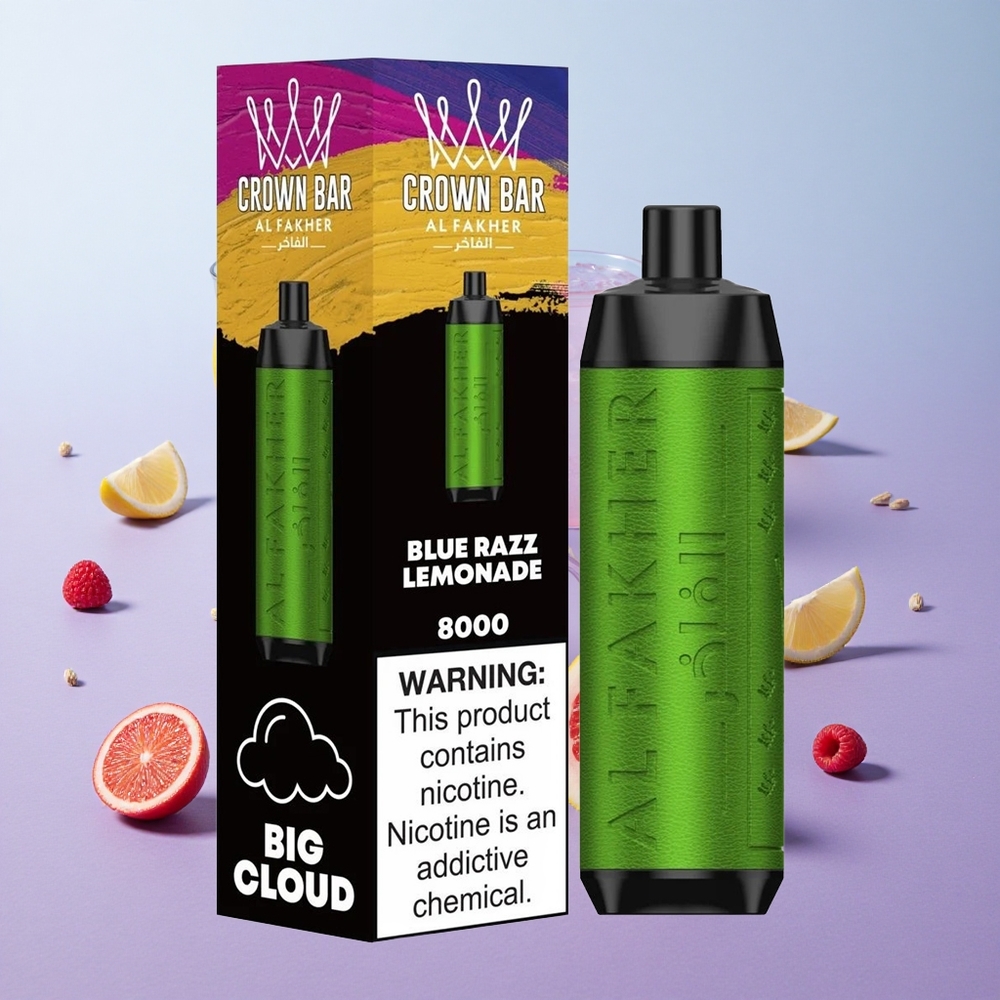 Frambuesa Azul Limonada Al Fakher Crown Bar 8000 Puffs USB Tipo-C Chile wholesale
