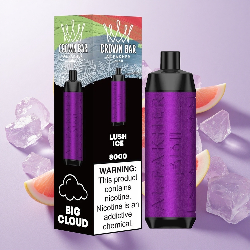 Lush Helada Al Fakher Crown Bar 8000 Puffs USB Tipo-C Chile wholesale