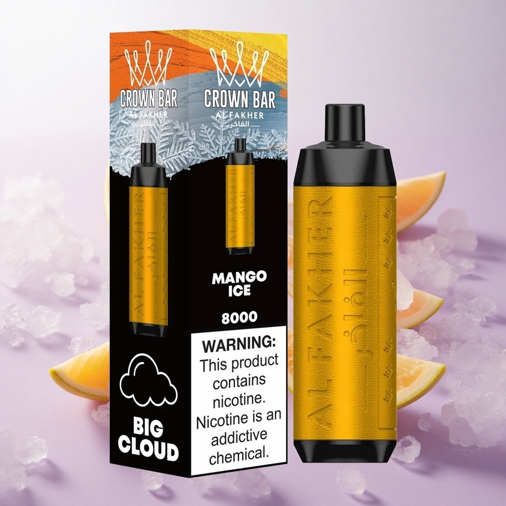 Mango Helado Al Fakher Crown Bar 8000 Puffs Cristal Desechable Chile wholesale