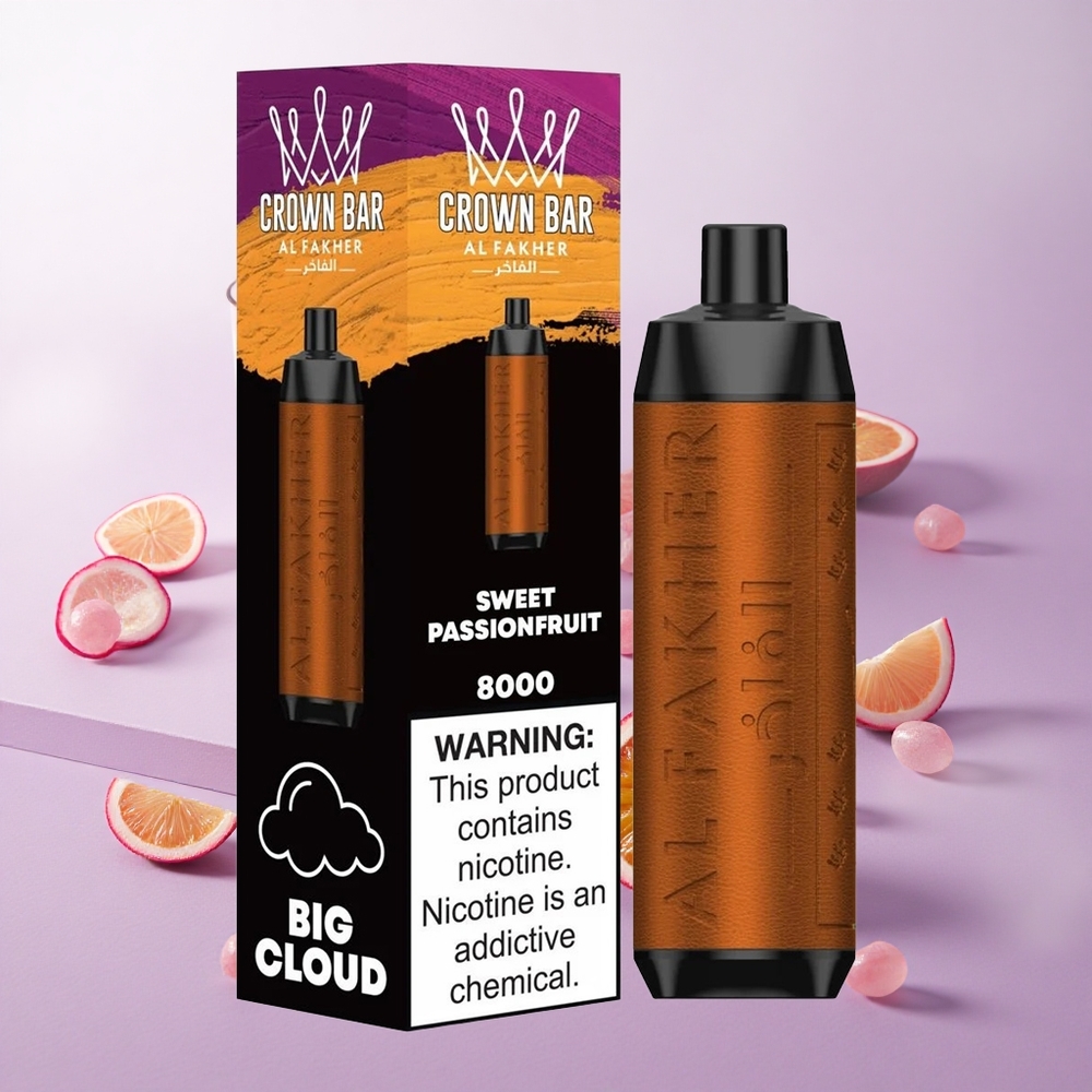 Maracuyá Dulce Al Fakher Crown Bar 8000 Puffs Cristal Desechable Chile wholesale