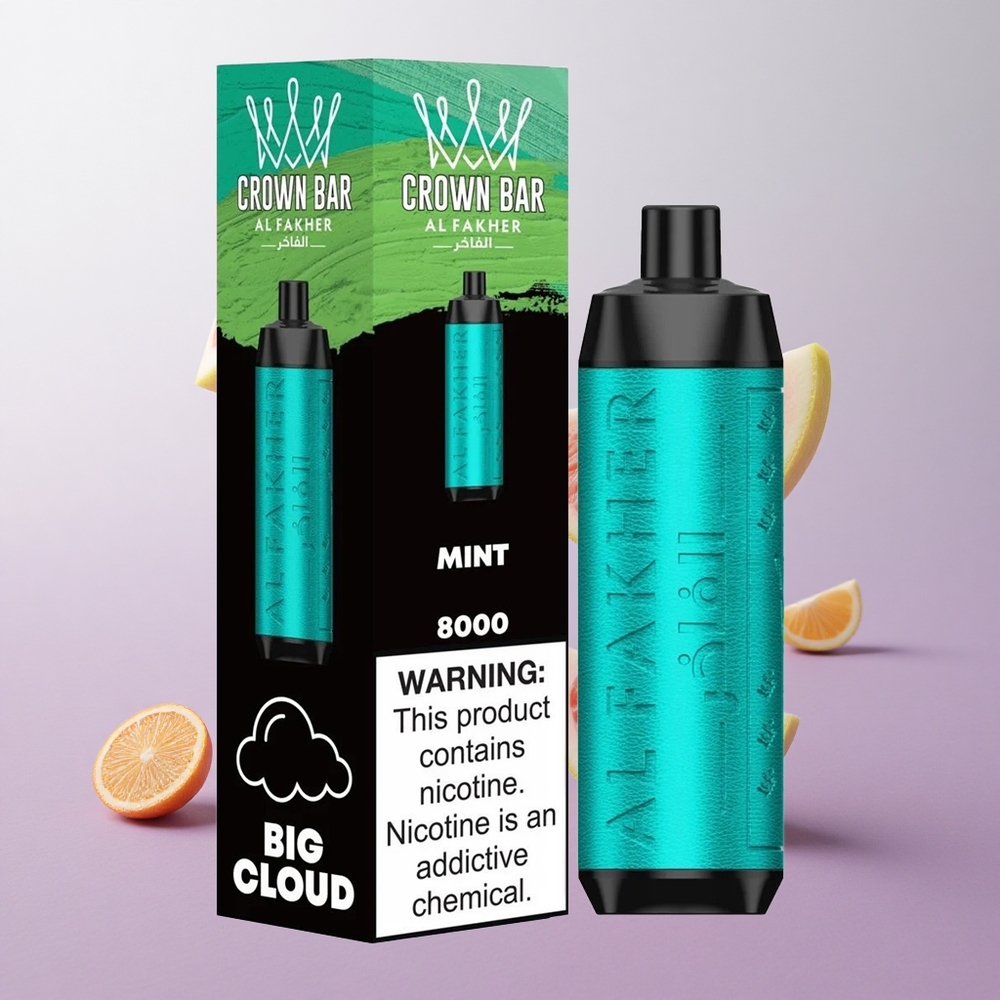 Menta Al Fakher Crown Bar 8000 Cristal Desechable con 8000 Puffs y Chile wholesale