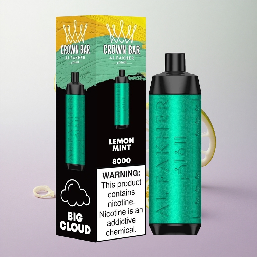 Menta Limón Al Fakher Crown Bar 8000 Puffs Cristal Chile wholesale