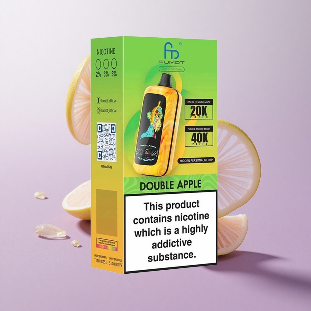 Manzana Doble Fumot Digital Monkey Vape Desechable 40000 Puffs Doble Motor Chile wholesale