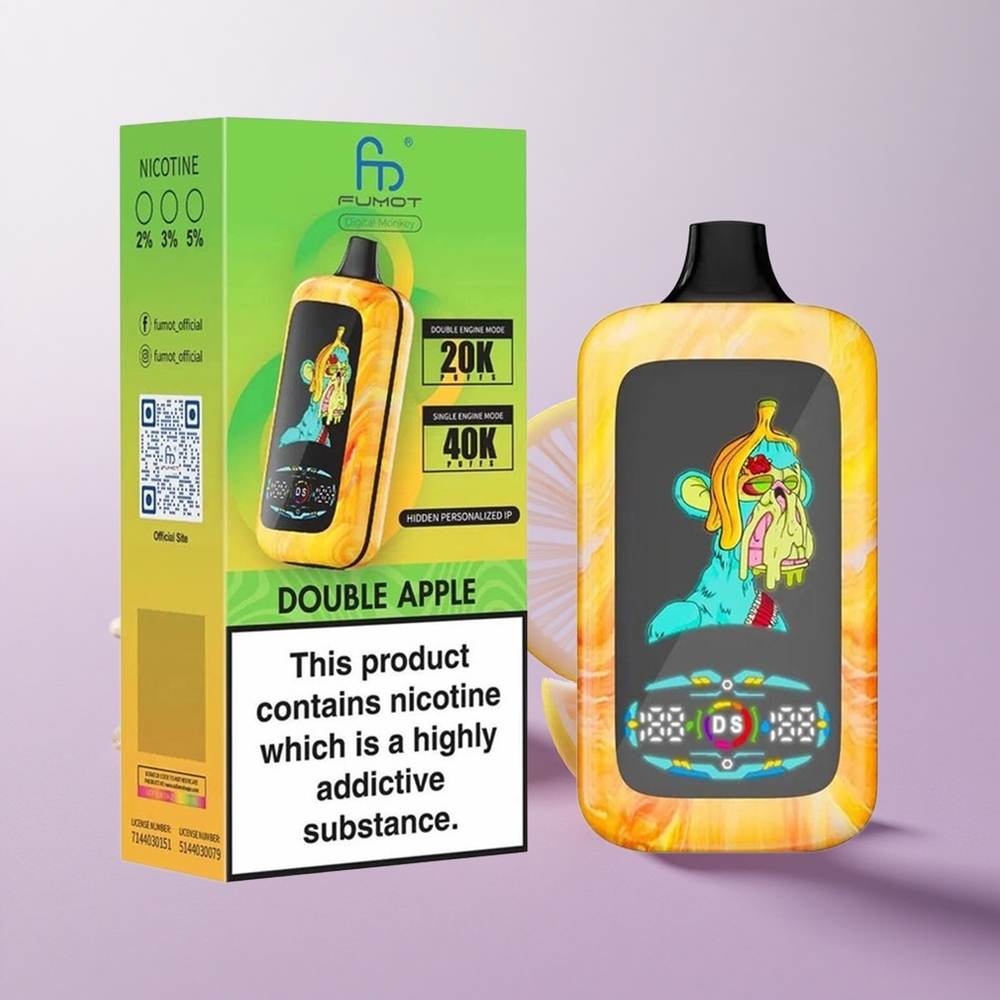 Manzana Doble Fumot Digital Monkey Vape Desechable 40000 Puffs Doble Motor Chile wholesale
