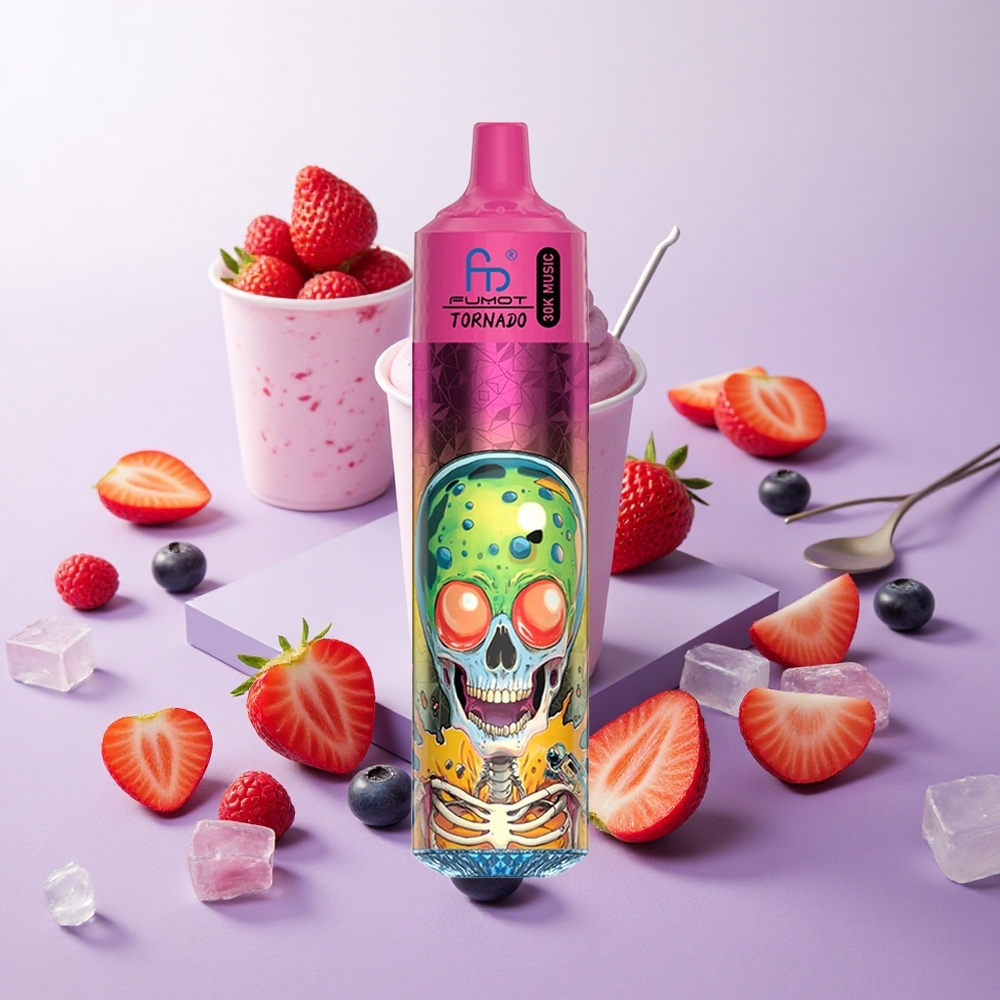 Arándano Fresa Frambuesa Helado Fumot RandM Tornado 30000 Puffs Pantalla LED Chile wholesale