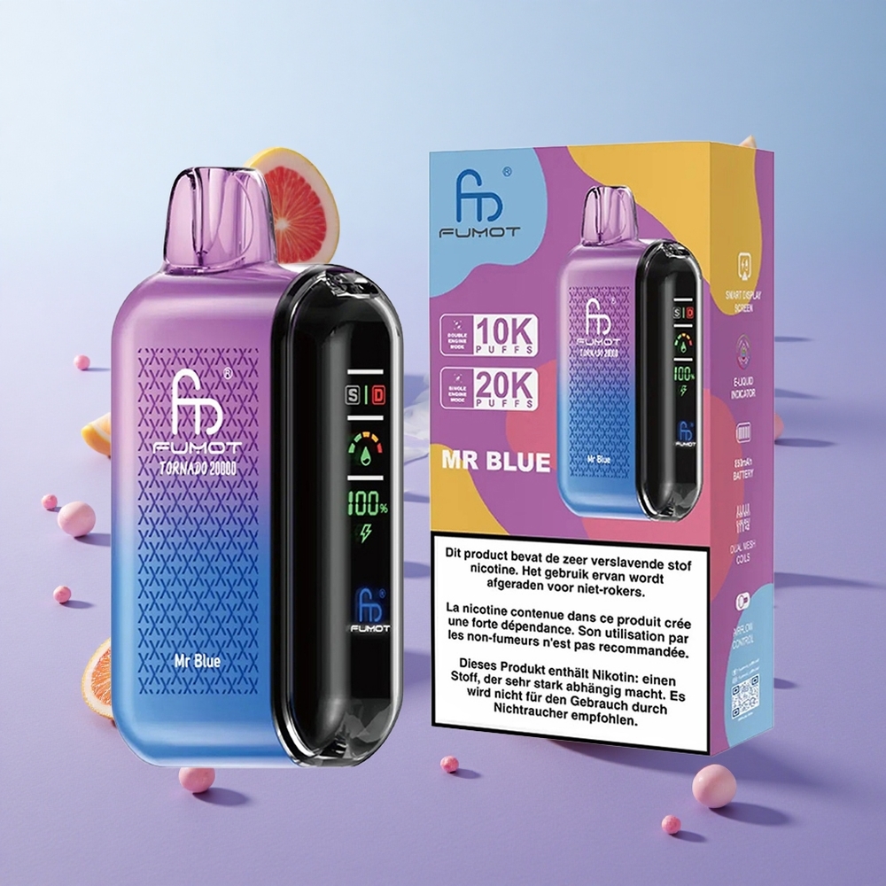 Azul Fumot Tornado 20000 Puffs Batería Recargable Chile wholesale