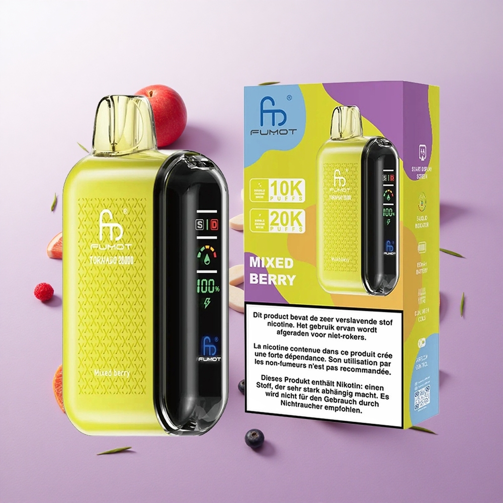 Baya Mixta Fumot Tornado 20000 Puffs Batería Recargable 850mAh Chile wholesale