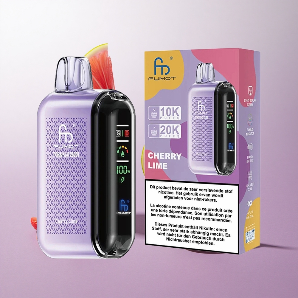 Cereza Lima Fumot Tornado 20000 Puffs Dual Malla Chile wholesale