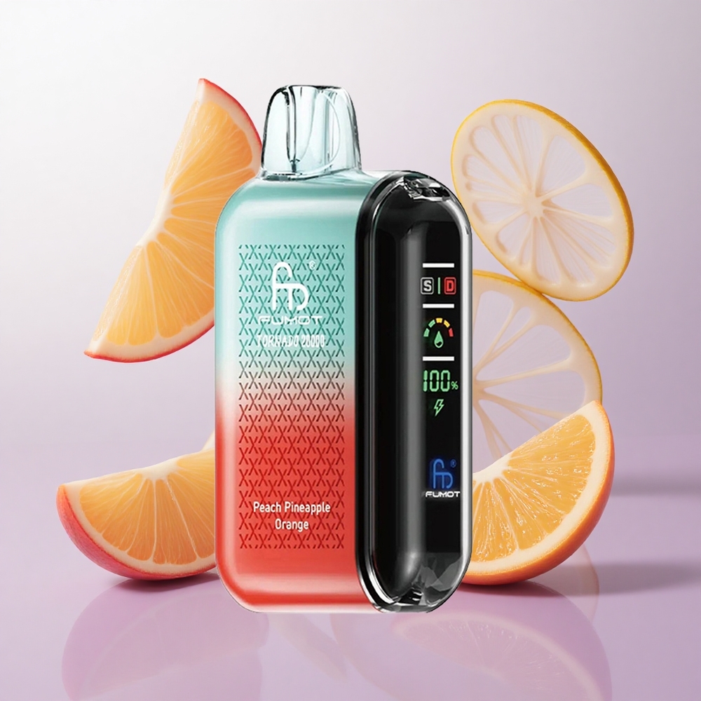 Durazno Piña Naranja Fumot Tornado 20000 Puffs Batería Recargable 850mAh Chile wholesale