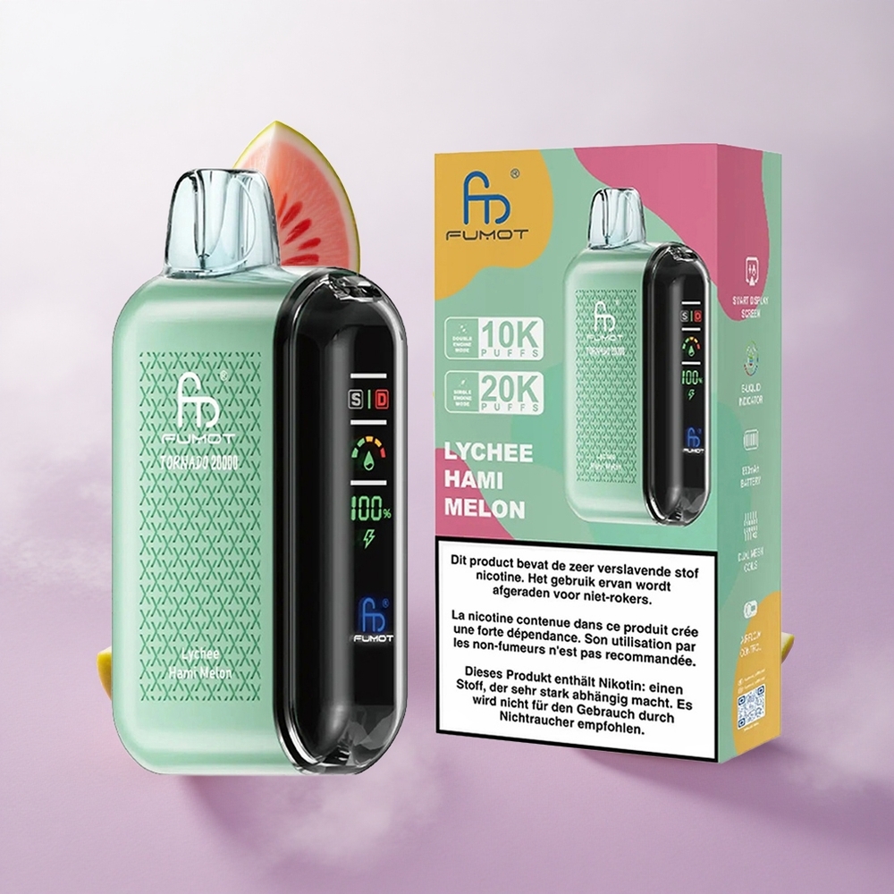 Lichi Melón Hami Fumot Tornado 20000 Puffs Dual Malla Chile wholesale