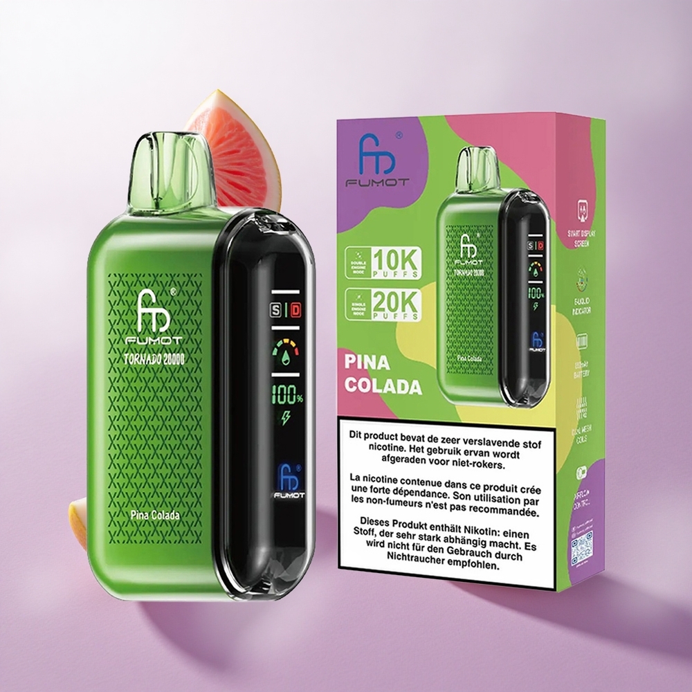 Piña Colada Fumot Tornado 20000 Puffs Batería Recargable 850mAh Chile wholesale