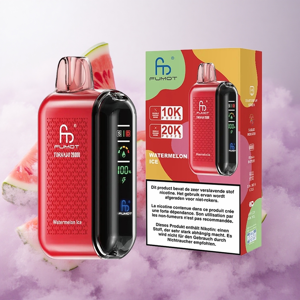 Sandía Helada Fumot Tornado 20000 Puffs con Batería Recargable Chile wholesale