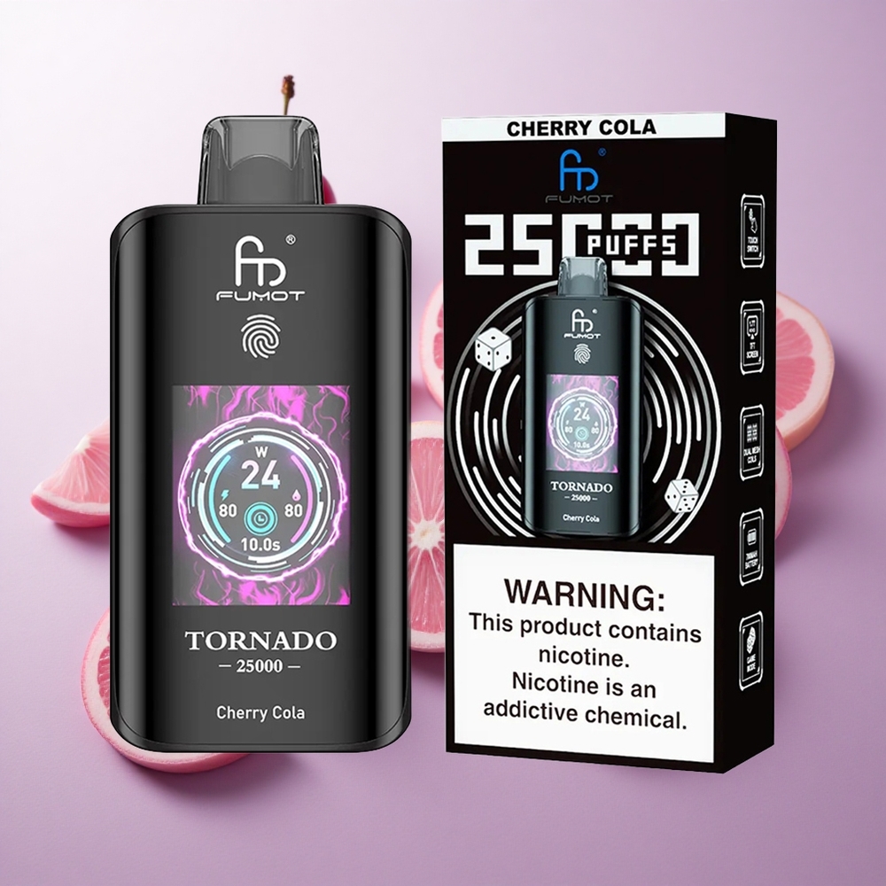 Cereza Cola Fumot Tornado 25000 Puffs Pantalla HD Chile wholesale