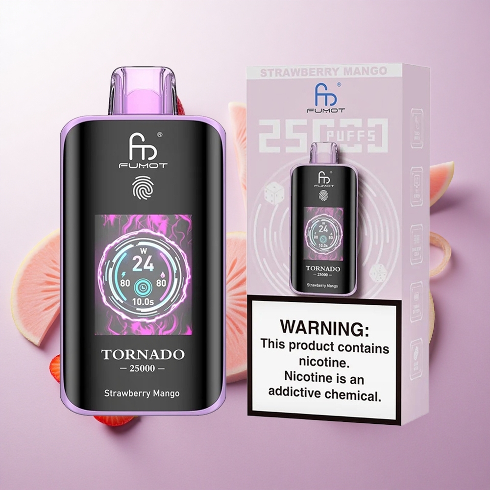 Fresa Mango Fumot Tornado 25000 Puffs Pantalla HD Chile wholesale