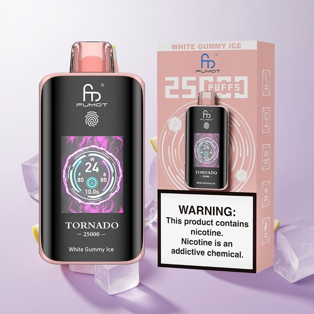 Goma Blanca Helada Fumot Tornado 25000 Puffs Pantalla HD Chile wholesale