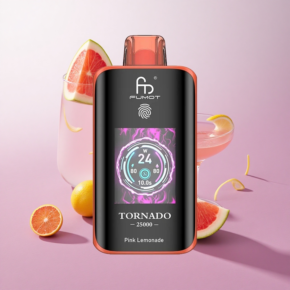 Limón Rosa Fumot Tornado 25000 Puffs Pantalla HD Chile wholesale