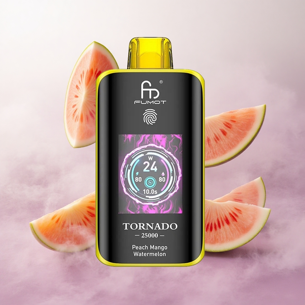 Melocotón Mango Sandía Fumot Tornado 25000 Puffs Pantalla HD Chile wholesale