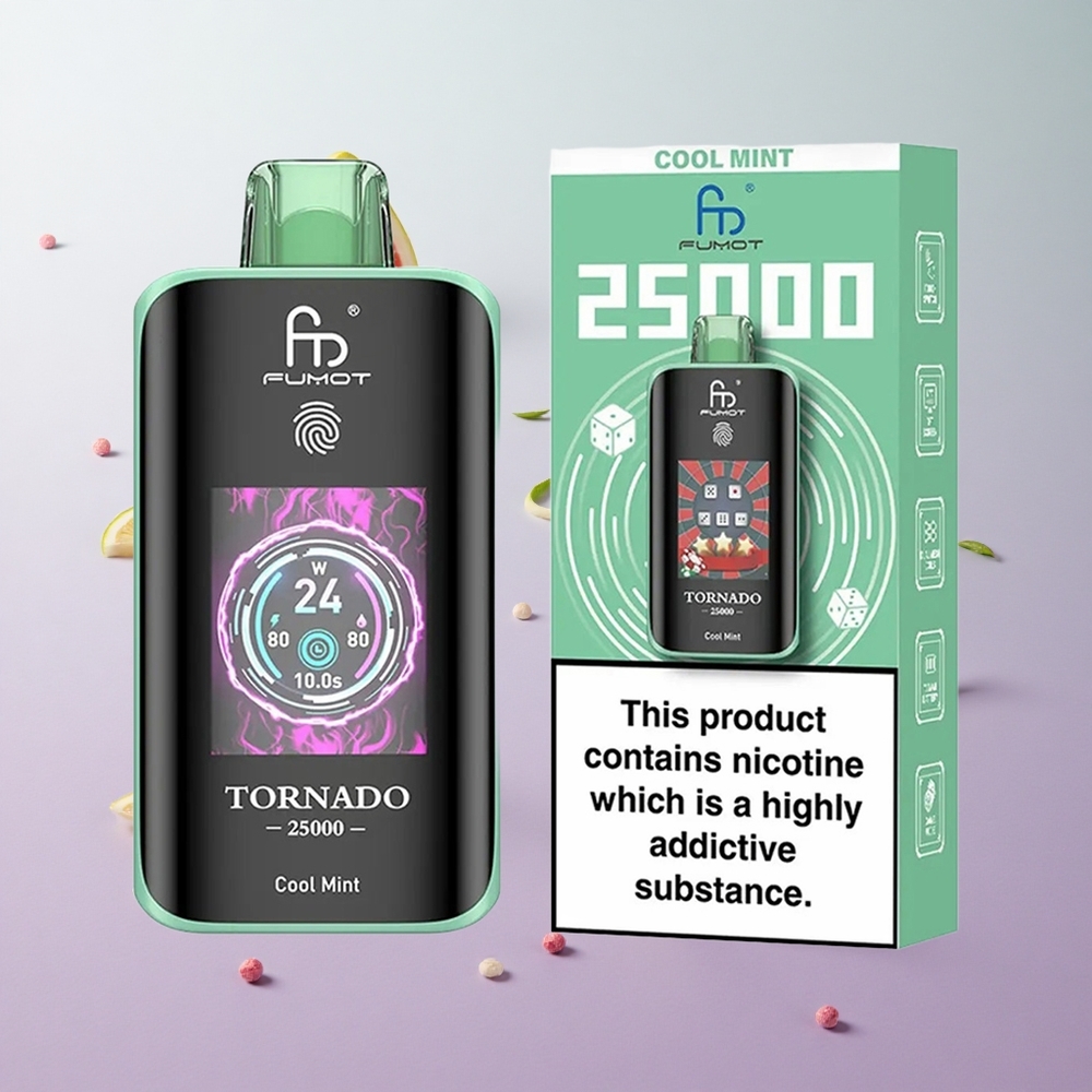 Menta Fría Fumot Tornado 25000 Puffs Pantalla HD Chile wholesale