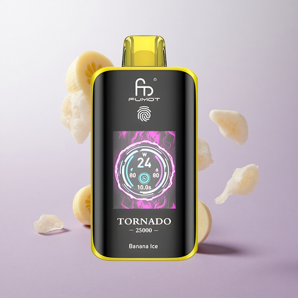 Plátano Hielo Fumot Tornado 25000 Puffs Pantalla HD Chile wholesale