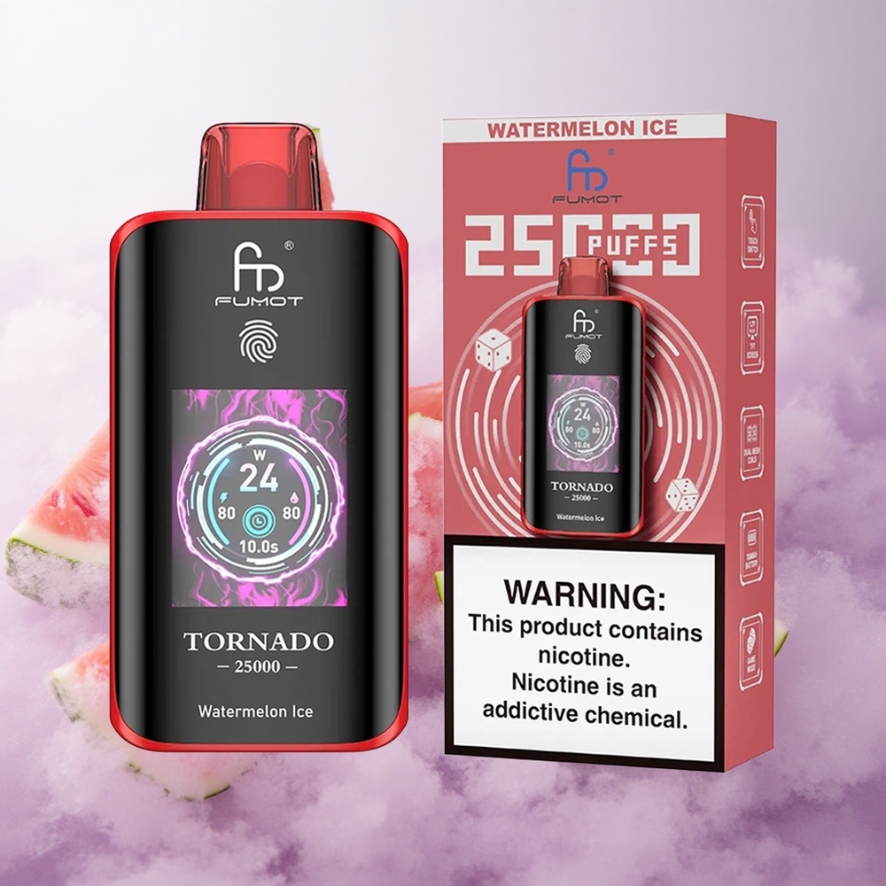 Sandía Helada Fumot Tornado 25000 Puffs Pantalla HD Chile wholesale