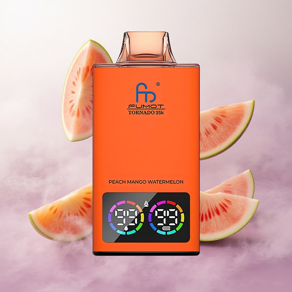Durazno Mango Sandía Fumot Tornado 35000 Puffs con Bobina Dual y Chile wholesale