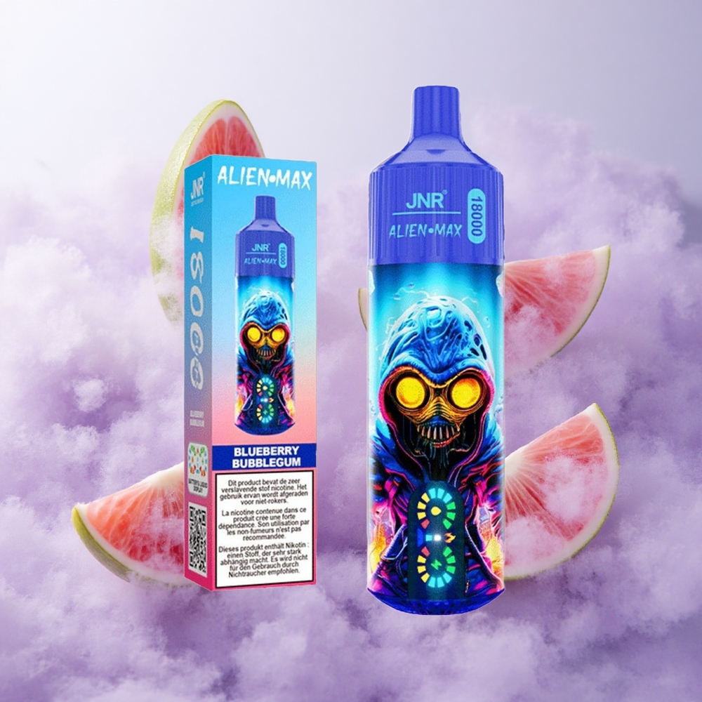 Arándano Chicle JNR Alien Max 18000 Puffs Pantalla LED Inteligente Chile wholesale