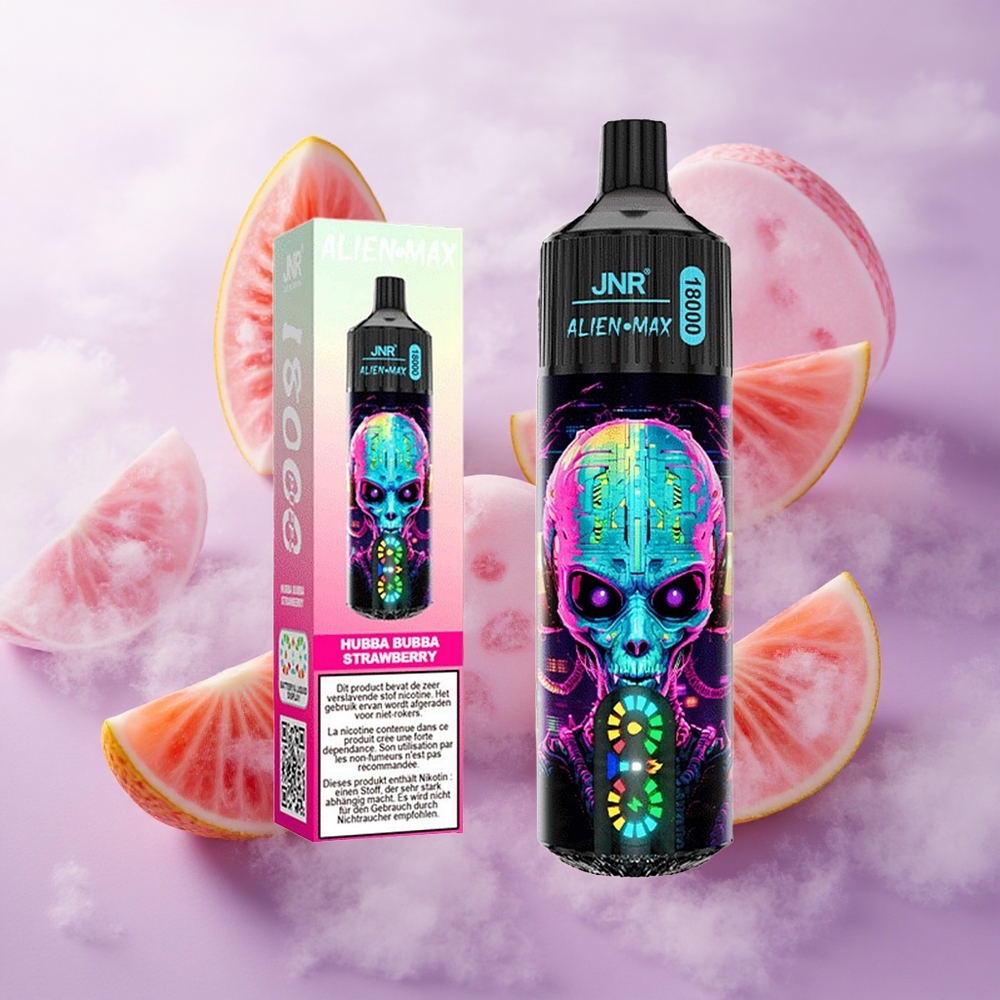 Fresa Chicle Hubba Bubba JNR Alien Max 18000 Puffs Pantalla LED Inteligente Chile wholesale