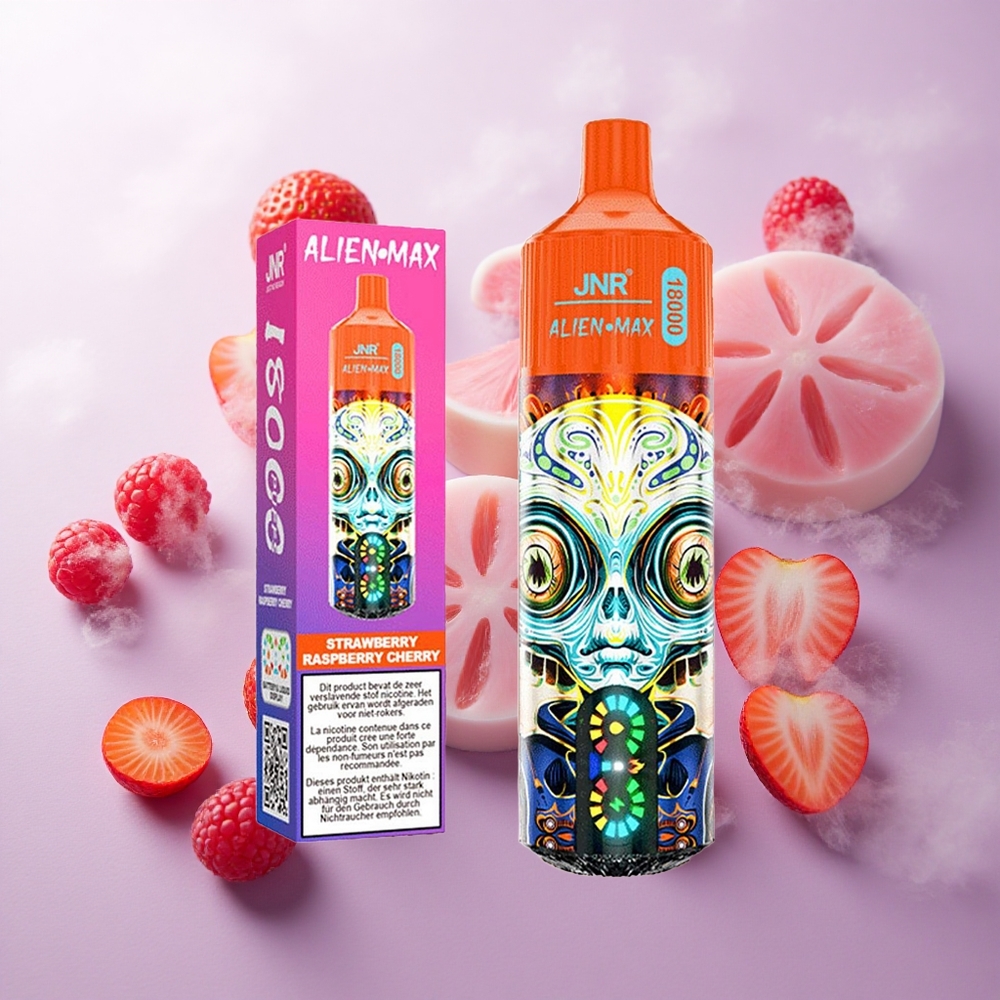 Fresa Frambuesa Cereza JNR Alien Max 18000 Puffs Pantalla LED Inteligente Chile wholesale