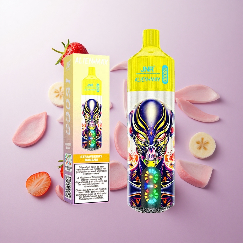 Fresa Plátano JNR Alien Max 18000 Puffs Pantalla LED Inteligente Chile wholesale
