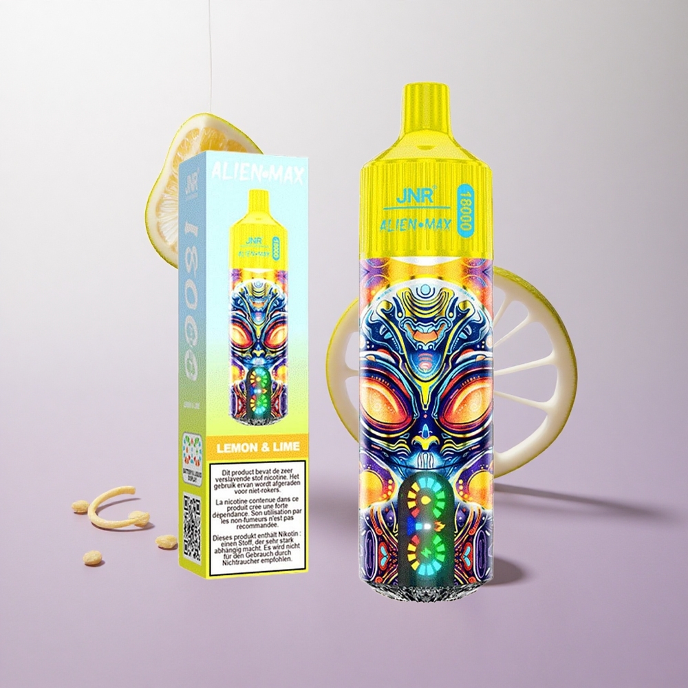 Limón y Lima JNR Alien Max 18000 Puffs con Pantalla LED Inteligente Chile wholesale