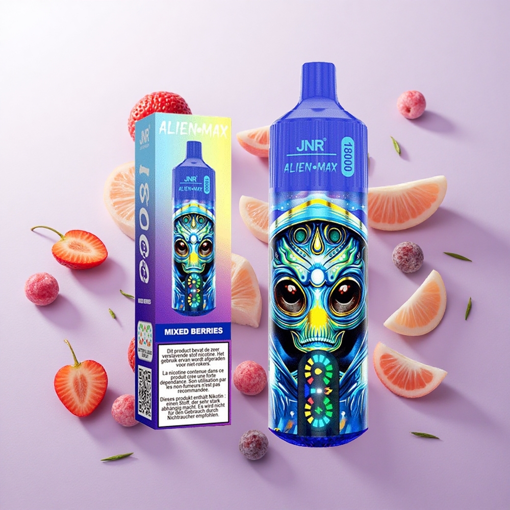 Mezcla de Bayas JNR Alien Max 18000 Puffs Pantalla LED Inteligente Chile wholesale