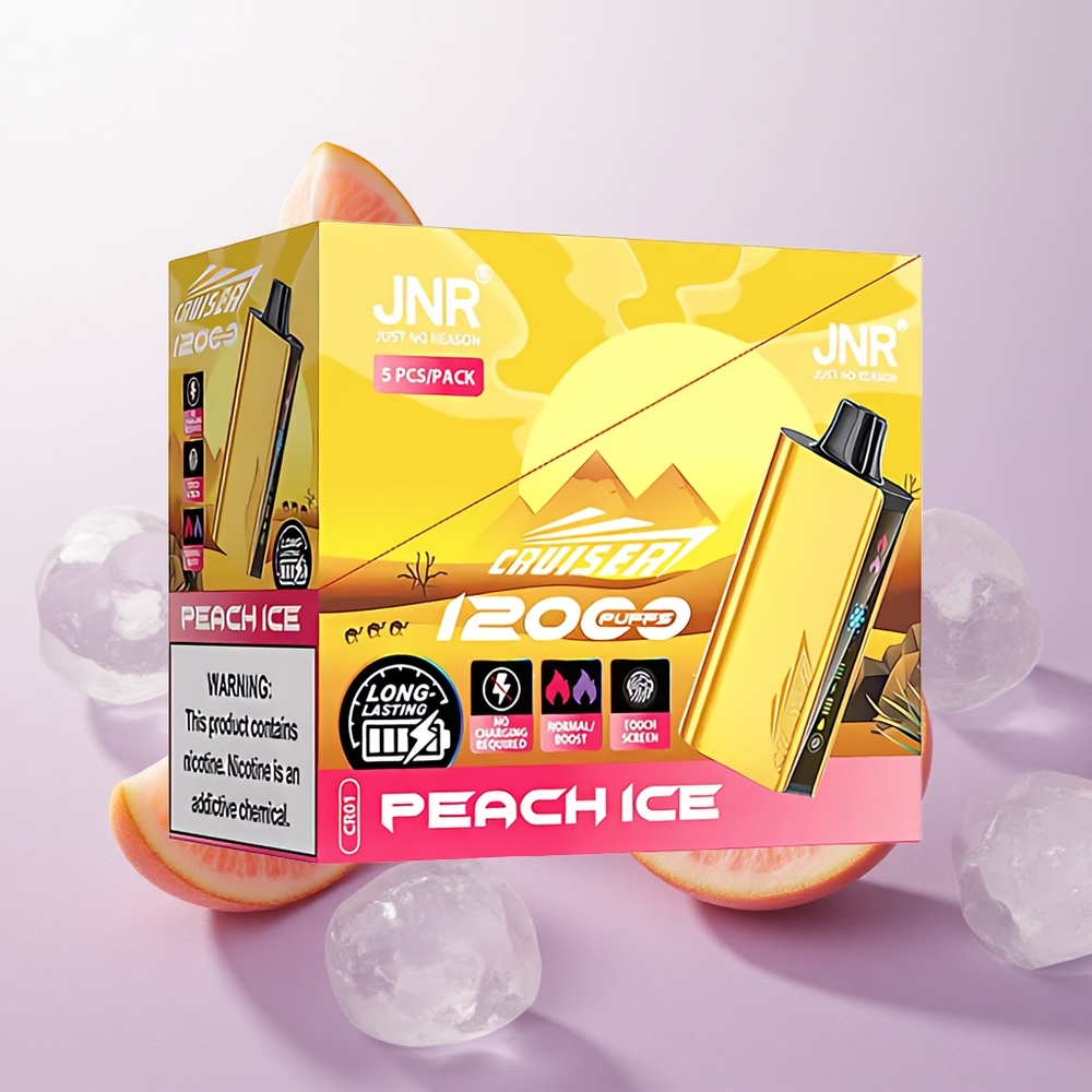 Melocotón Hielo JNR Cruiser 12000 Puffs Sin Cargar Vape Desechable con Batería Integrada Chile wholesale