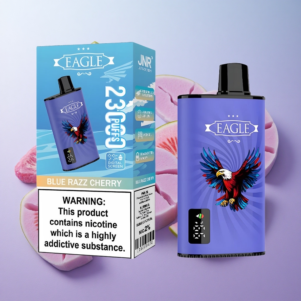 Frambuesa Azul Cereza JNR EAGLE Smart 23000 Puffs Pantalla Digital Chile wholesale