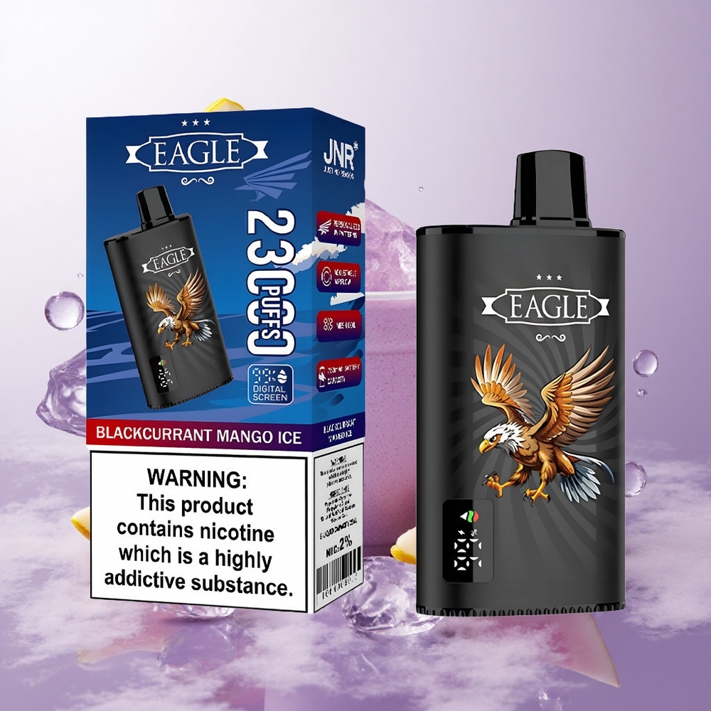 Grosella Negra Mango Helado JNR EAGLE Smart 23000 Puffs Pantalla Digital Chile wholesale