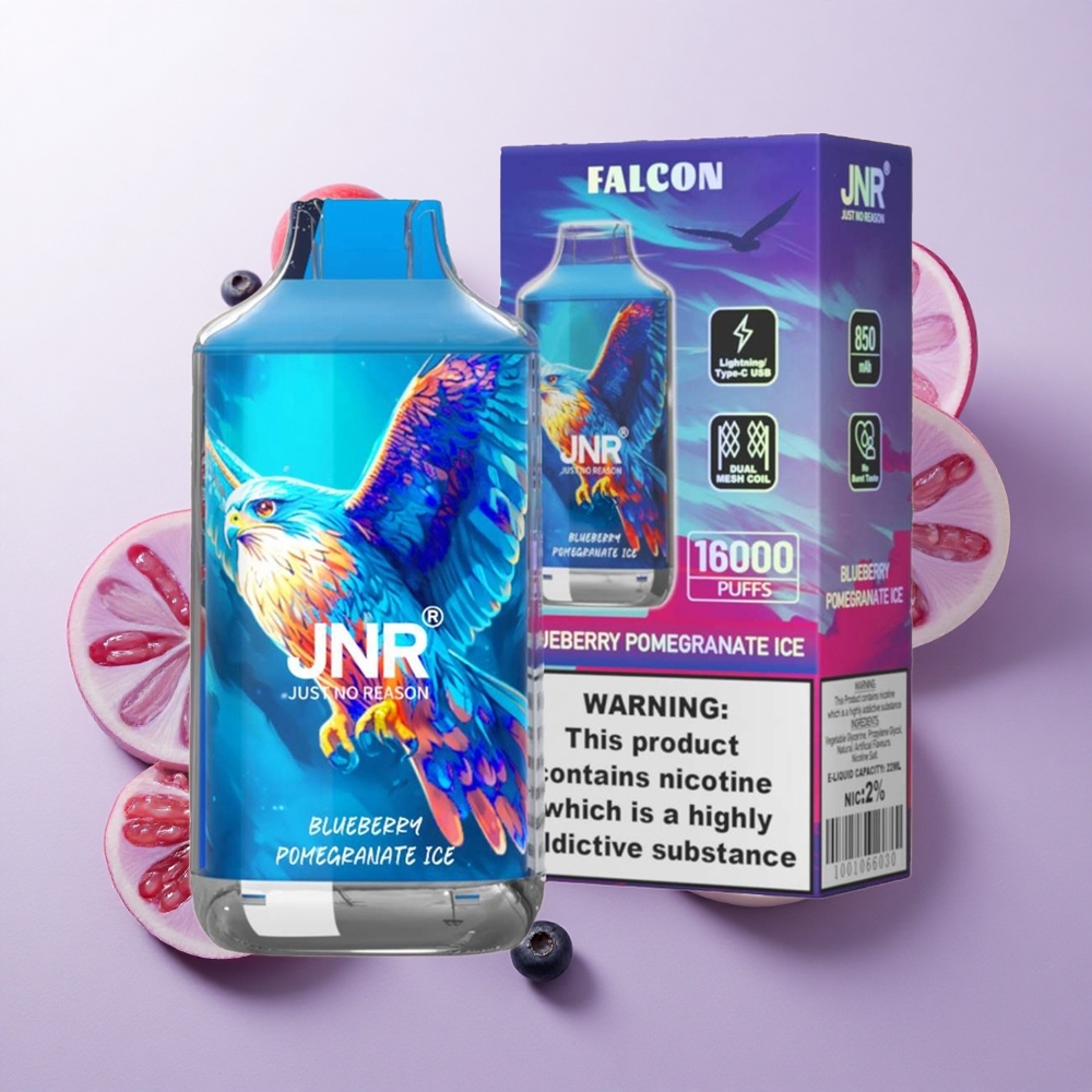 Arándano Granada Helado JNR Falcon 16000 Puffs Batería 850 mAh Chile wholesale
