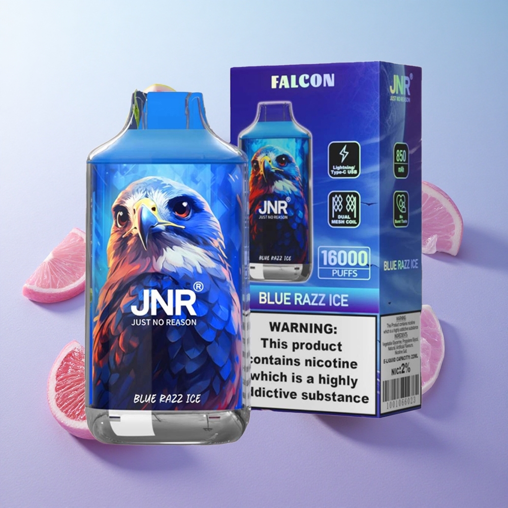 Frambuesa Azul Hielo JNR Falcon 16000 Puffs Pantalla LED Inteligente Chile wholesale
