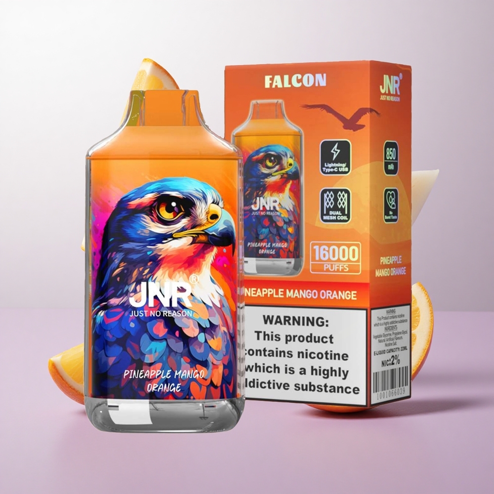 Piña Mango Naranja JNR Falcon 16000 Puffs Dual Bobina de Malla Chile wholesale