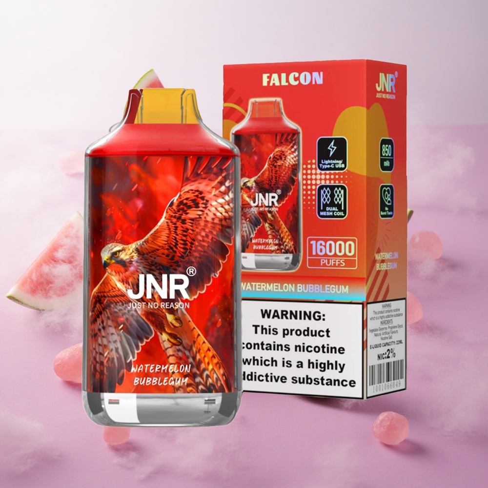 Sandía Chicle JNR Falcon 16000 Puffs Doble Malla Chile wholesale