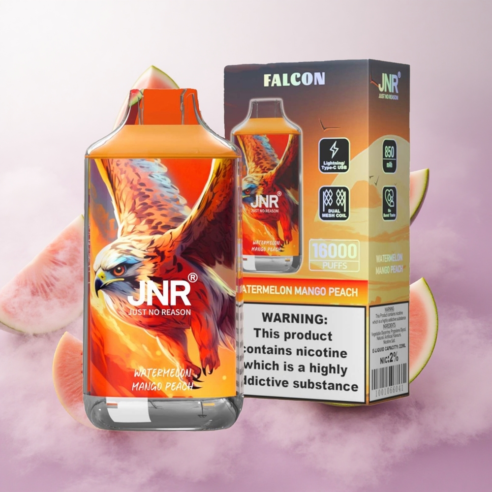 Sandía Mango Durazno JNR Falcon 16000 Puffs Pantalla LED Inteligente Chile wholesale