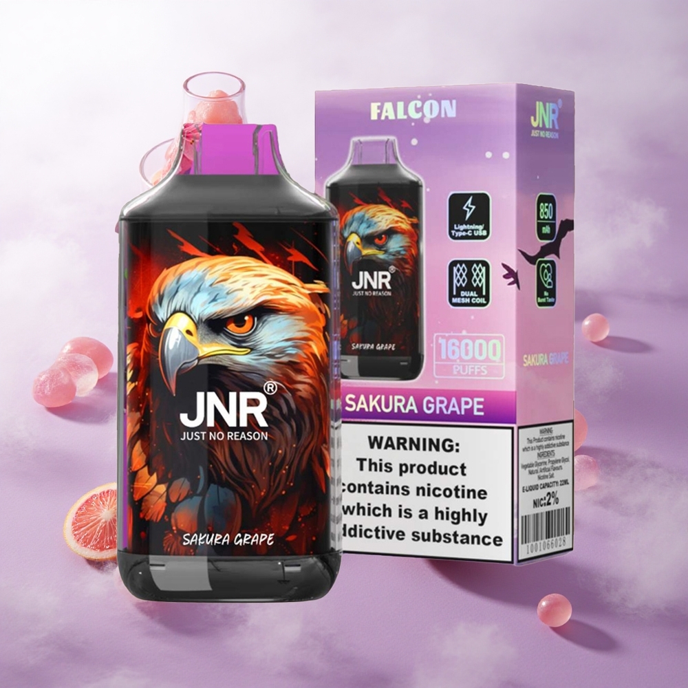 Uva Cereza JNR Falcon 16000 Puffs Dual Bobina Chile wholesale