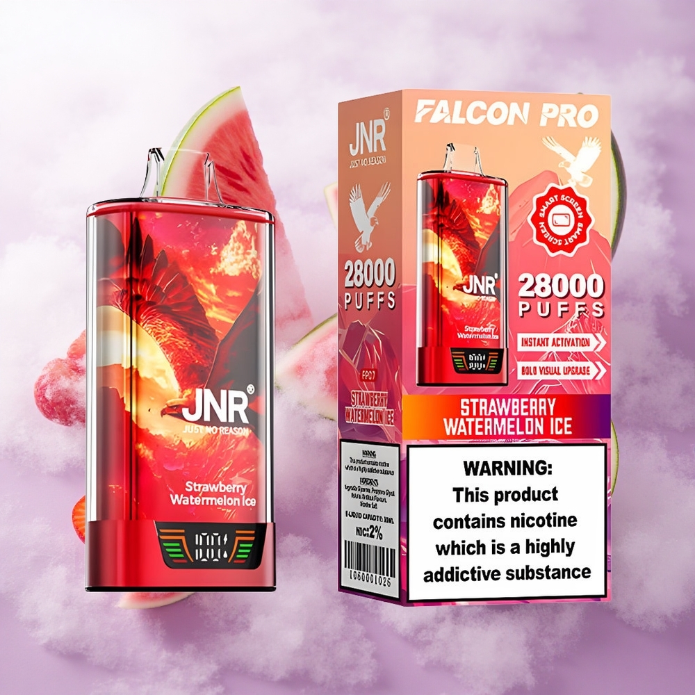 Fresa Sandía Hielo JNR Falcon Pro 28000 Puffs Dual Malla Chile wholesale
