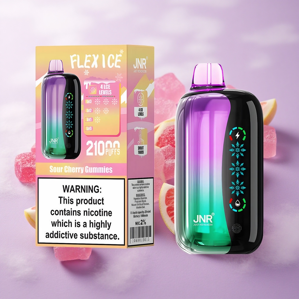 Cerezas Ácidas Gomitas JNR Flex 21000 Puffs Pantalla Táctil Chile wholesale