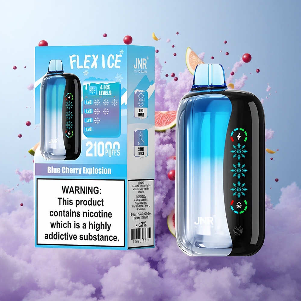 Explosión Cereza Azul JNR Flex Ice 21000 Puffs Pantalla Táctil Chile wholesale